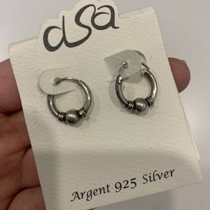 Silver hoop earrings